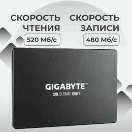 SSD накопитель Gigabyte 2.5" 256GB Client SSD GP-GSTFS31256GTND SATA 6Gb/s, 520/500, IOPS 80/85K, MTBF 2M, TLC, DRAM less, 100TBW, RTL {40}